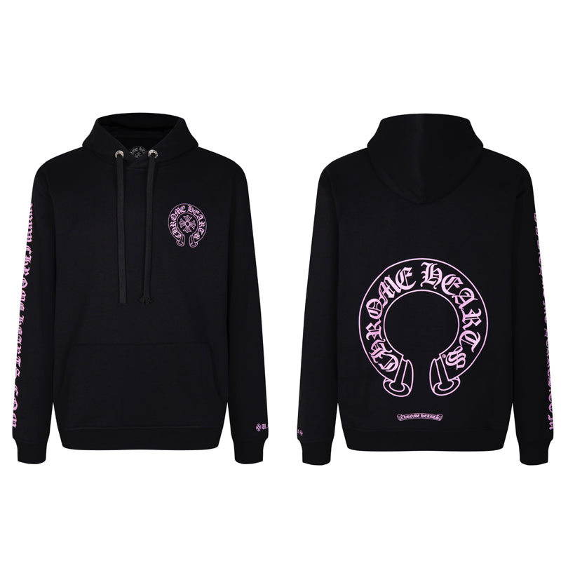 Chrome Hearts  Purple Horseshoe Logo Hoodie 7026