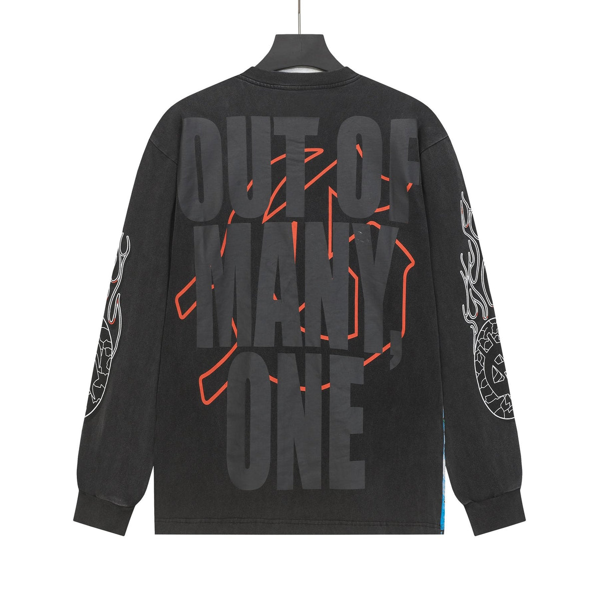 Godspeed Washed Black Rock Graphic Long-Sleeve T-Shirt