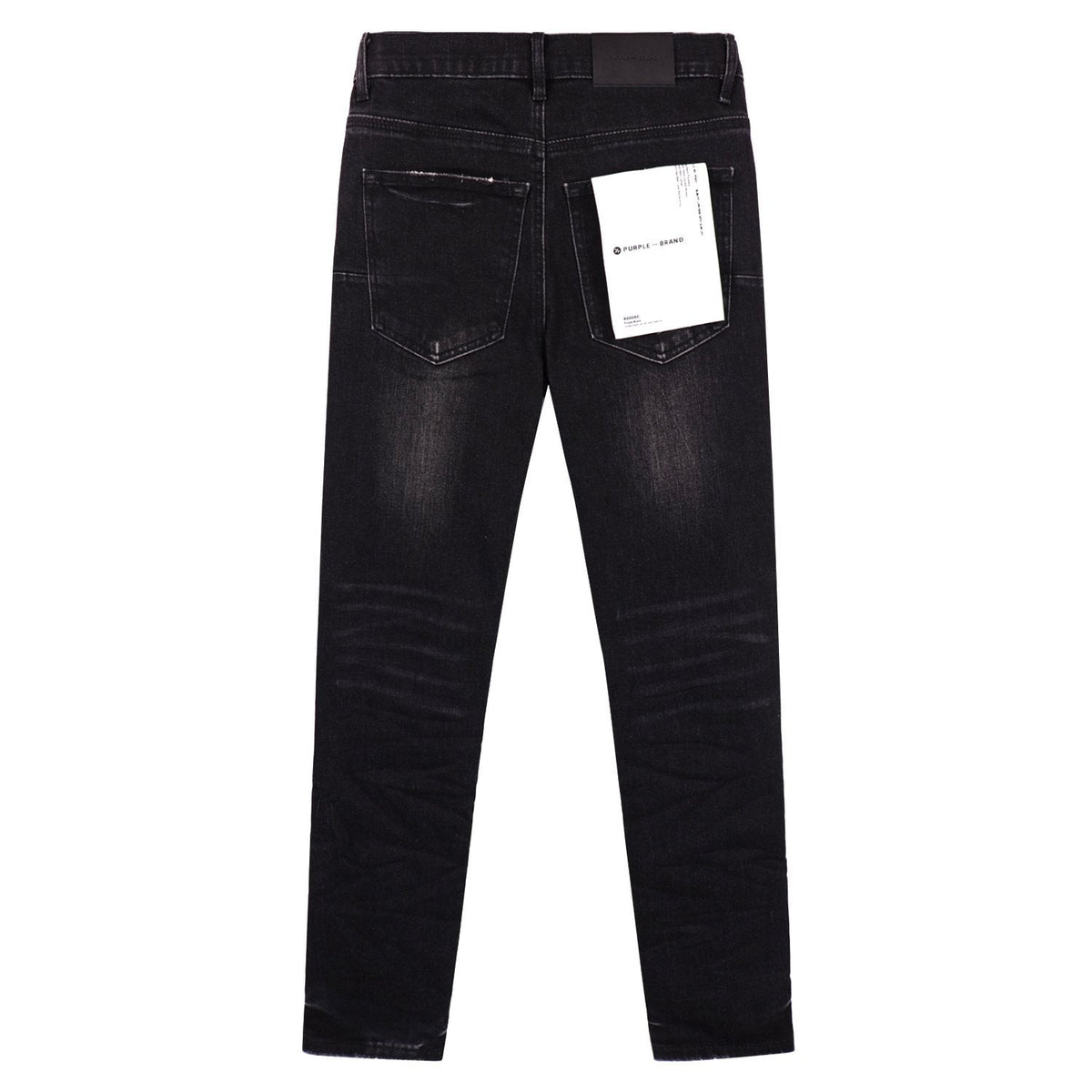 Purple Brand P001 Distressed Washed Black Slim Jeans