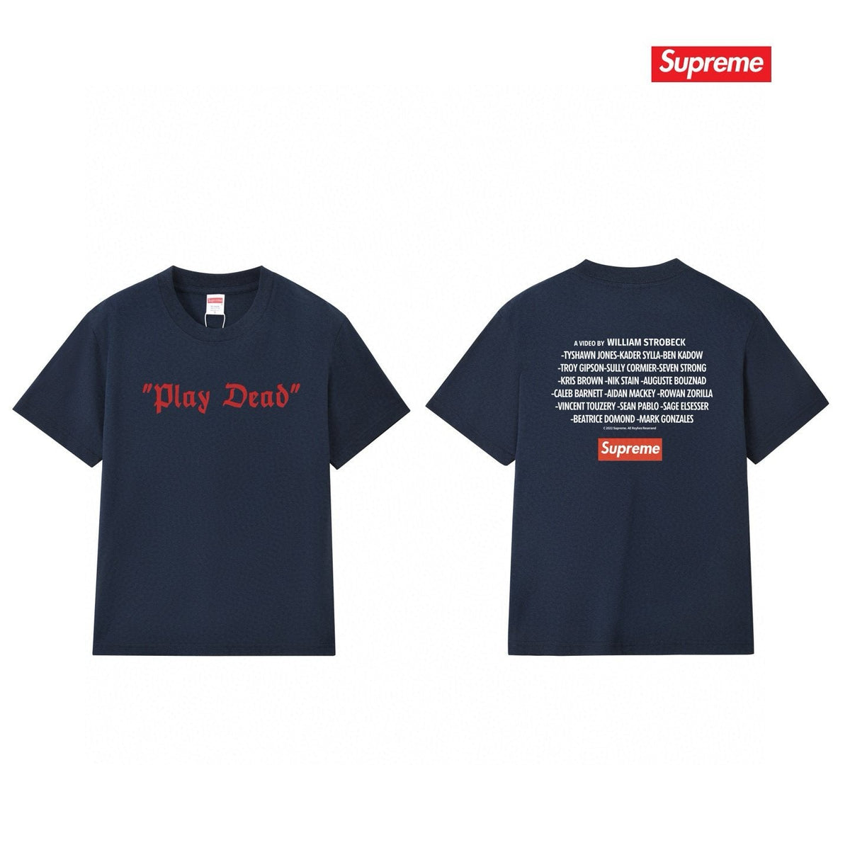 Supreme Play Dead Graphic Short-Sleeve T-Shirt