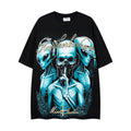 MAJESTIK Alien Skull Wing Graphic T-Shirt