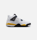 Air Jordan 4 Retro "Rare Air Tour Yellow" Little Kids' Shoe – White/Dark Blue Grey/Black/Tour Yellow