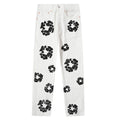 Denim Tears All‑Over Black Floral Print Straight‑Leg Streetwear Pants