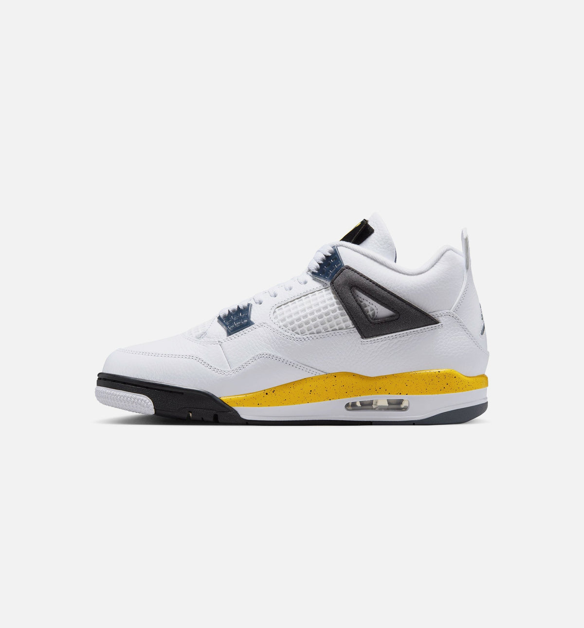 Air Jordan 4 Retro Rare Air Tour Yellow Men's Sneakers - White / Dark Blue-Grey / Black / Tour Yellow