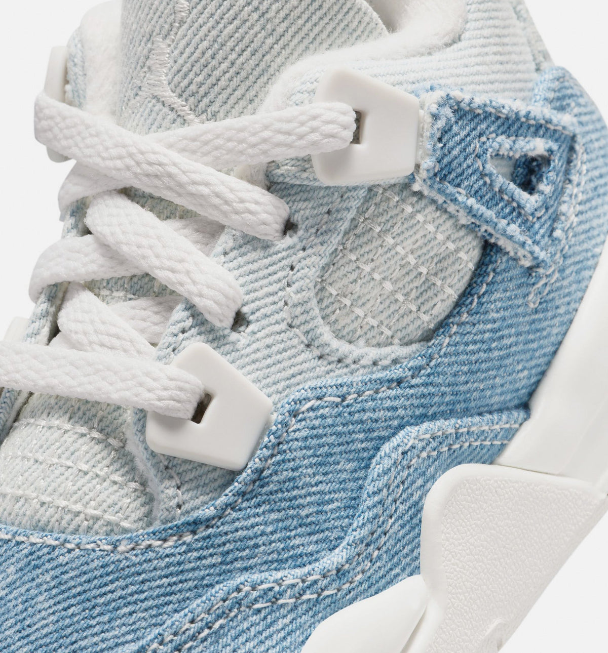 Air Jordan 4 Retro Worn Blue Infant/Toddler Lifestyle Shoe – Sail/Worn Blue/Metallic Gold