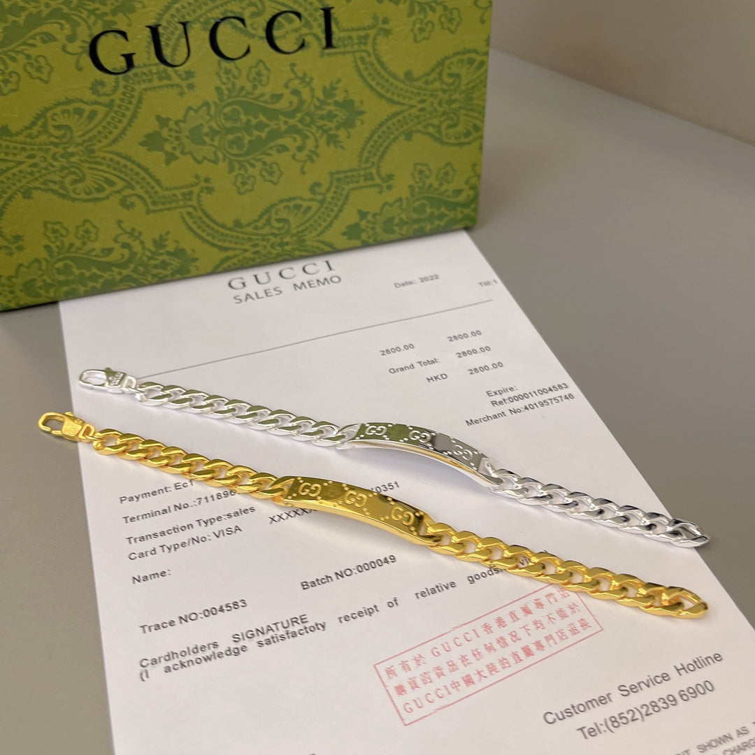 Gucci Double G Bracelet - Silver and Gold