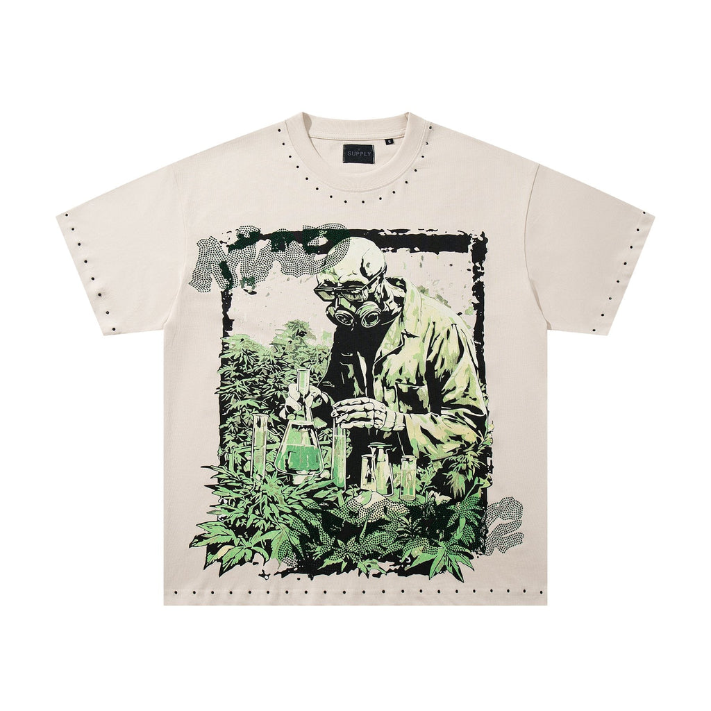 SUPPLY TEE Scientist Lab Studded Graphic T-Shirt