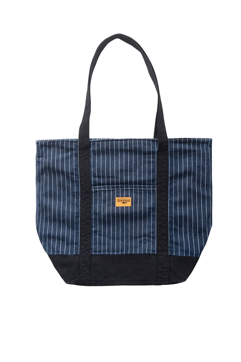 SERVICE WORKS PINSTRIPE DENIM TOTE Indigo