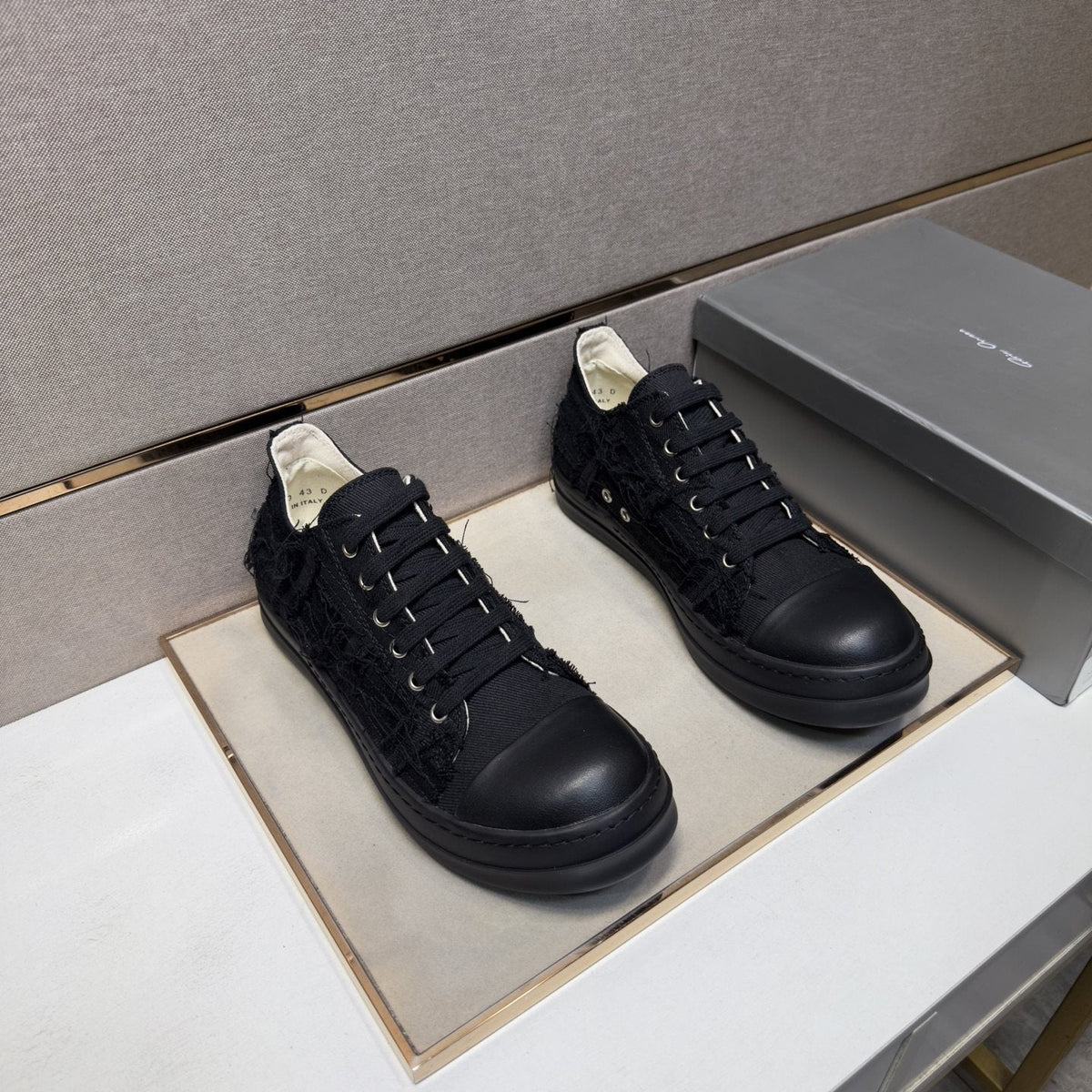 Rick Owens Black Low-Top Sneakers