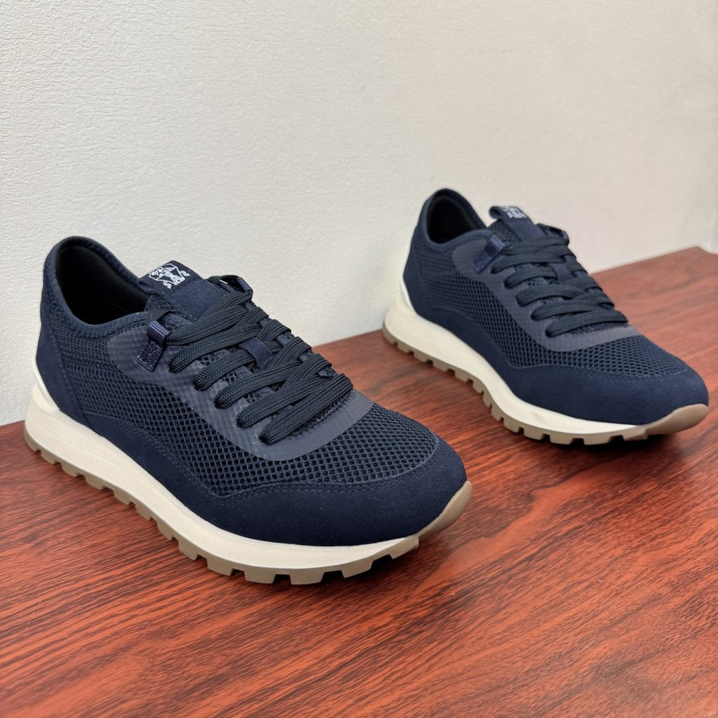 Brunello Cucinelli Mesh and Suede Sneakers