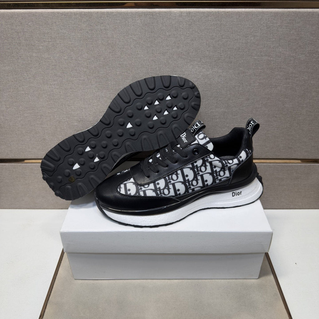 Dior Men's Patterned Panel Sneakers