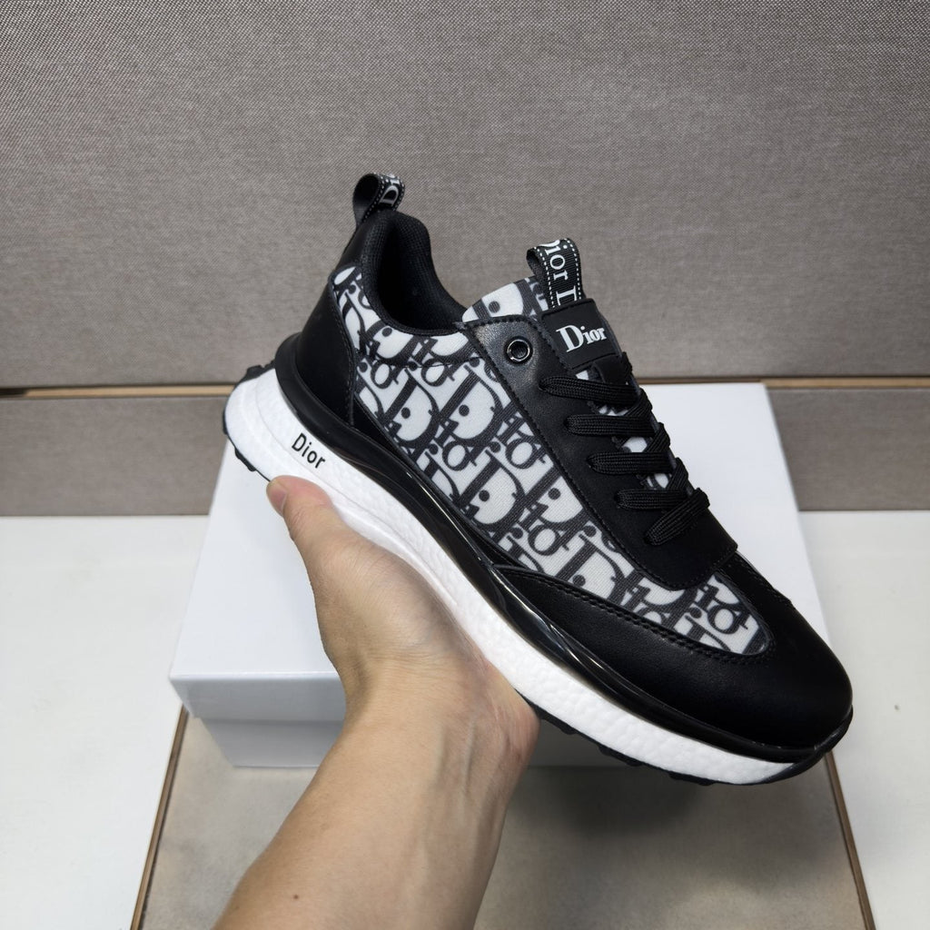 Dior Men's Patterned Panel Sneakers