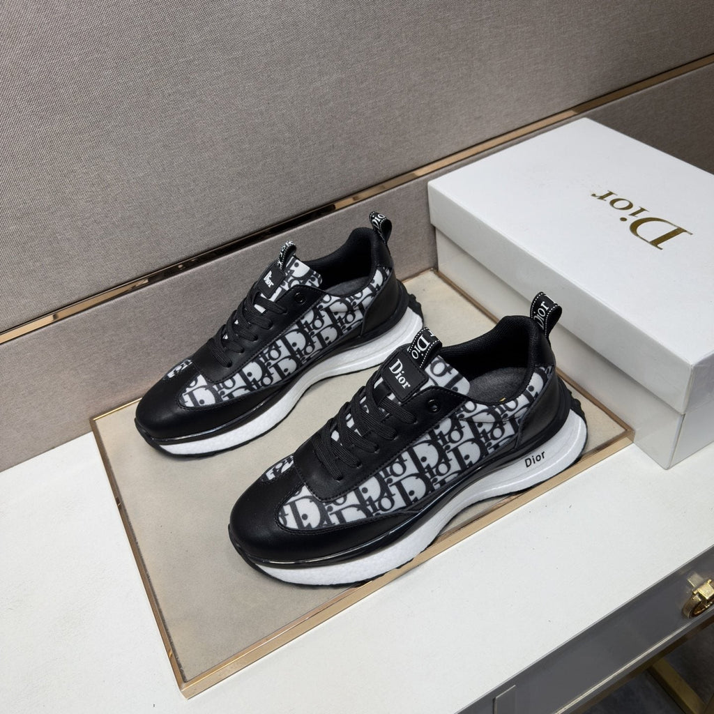 Dior Men's Patterned Panel Sneakers