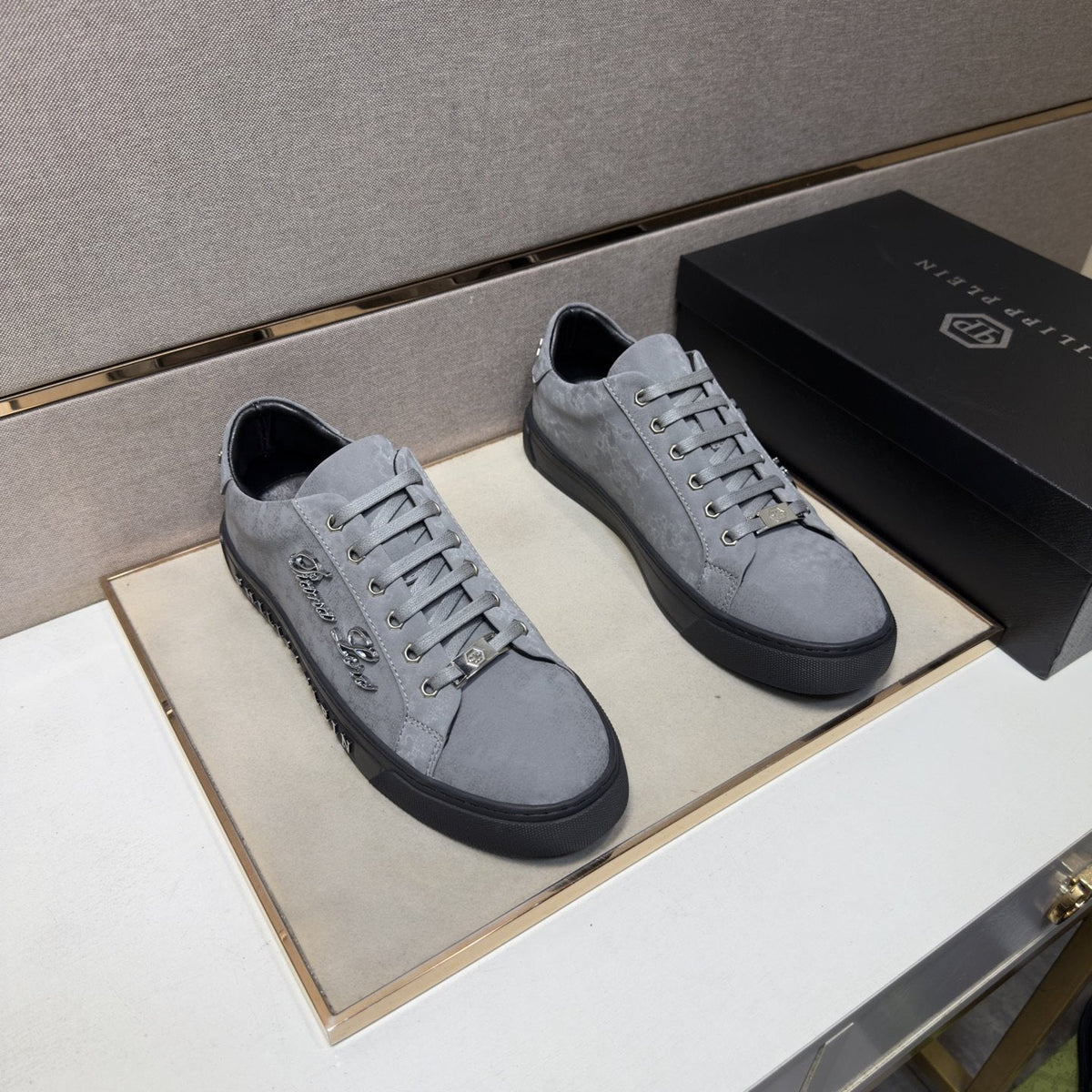 Philipp Plein Men's Script Detail Low-Top Sneakers