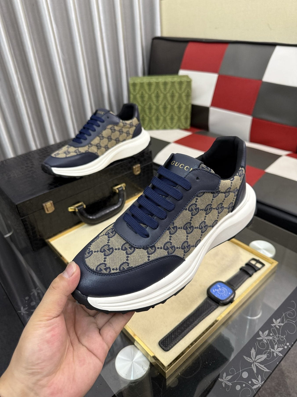 Gucci Monogram Chunky Sole Sneakers