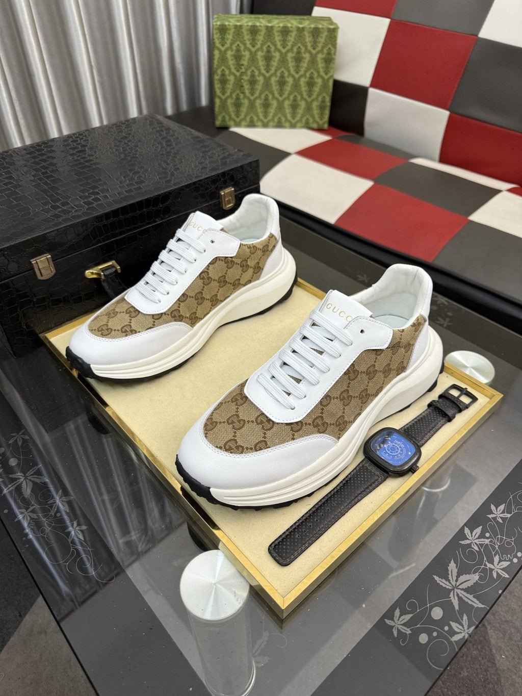 Gucci Monogram Chunky Sole Sneakers
