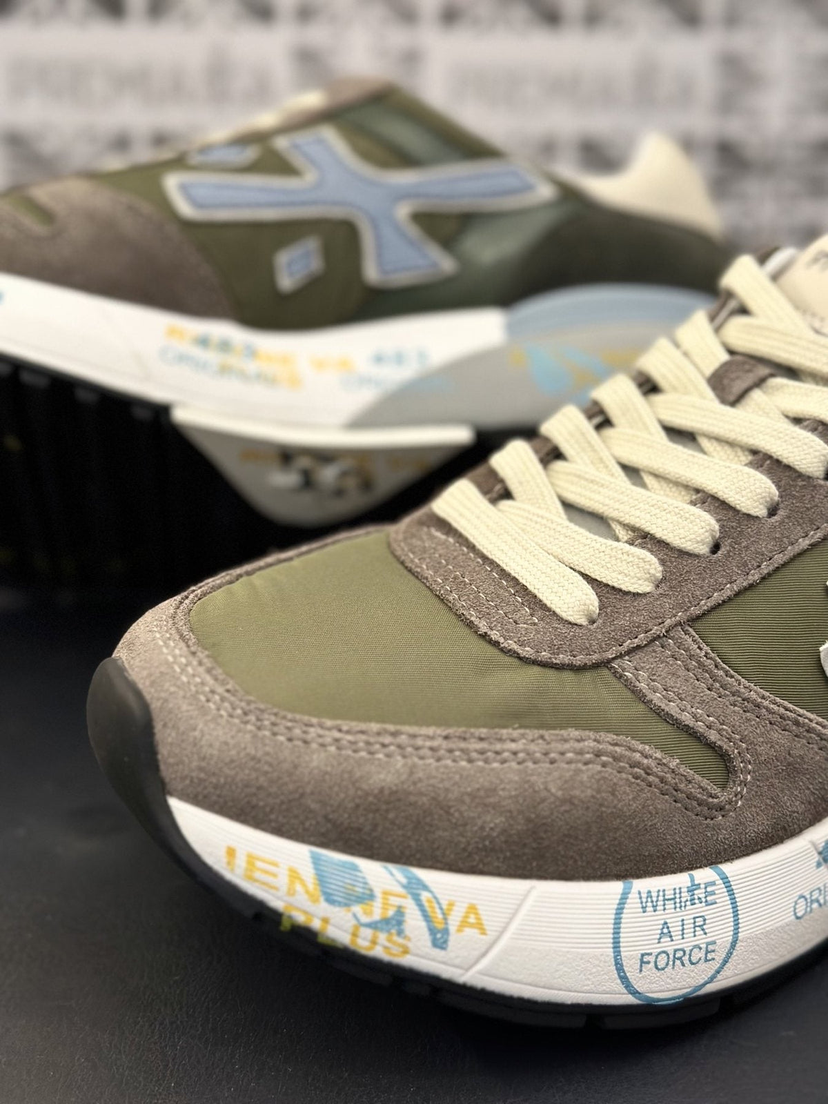 Premiata Men's Layered Low-Top Sneakers