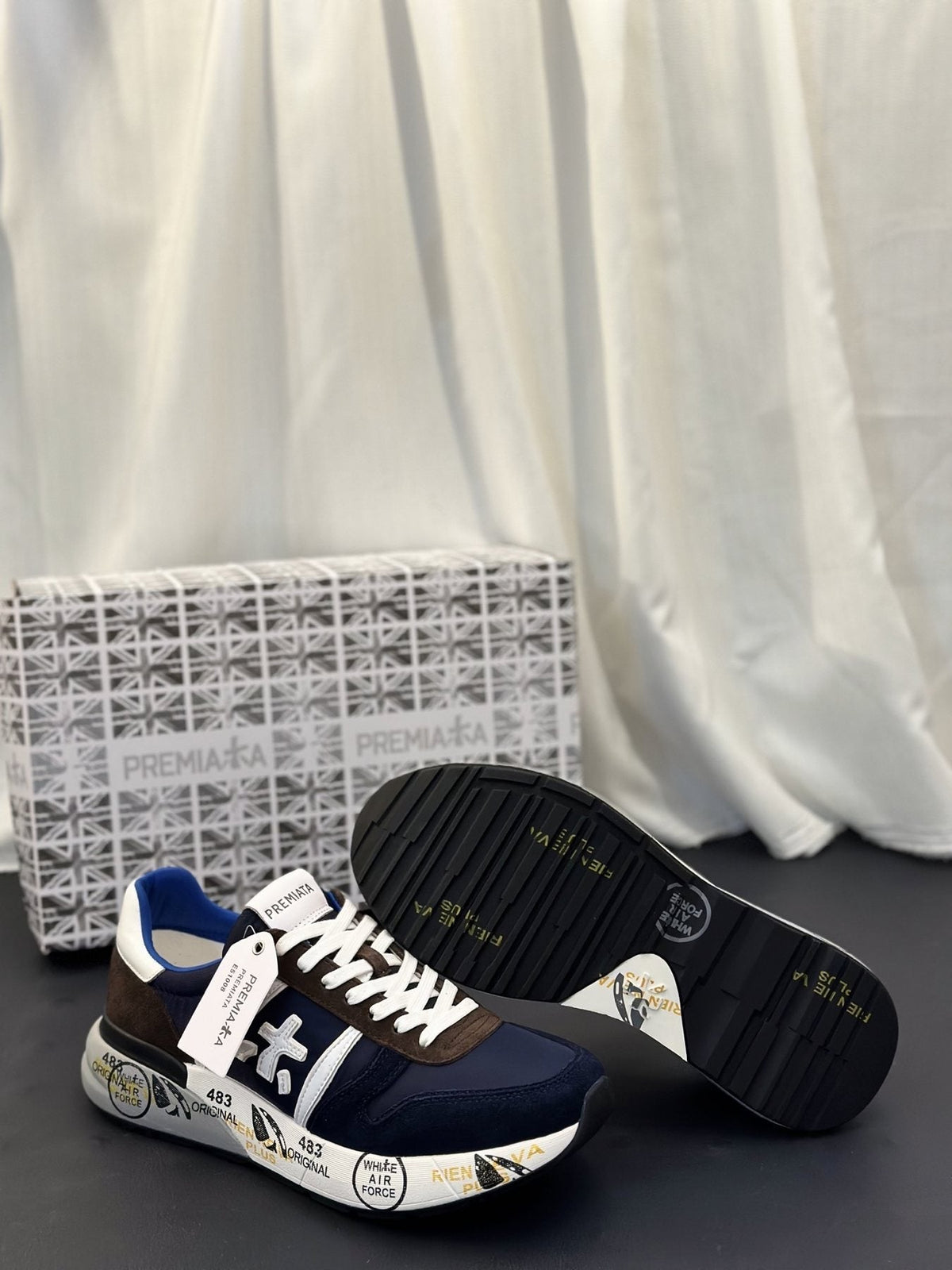 Premiata Men's Layered Low-Top Sneakers