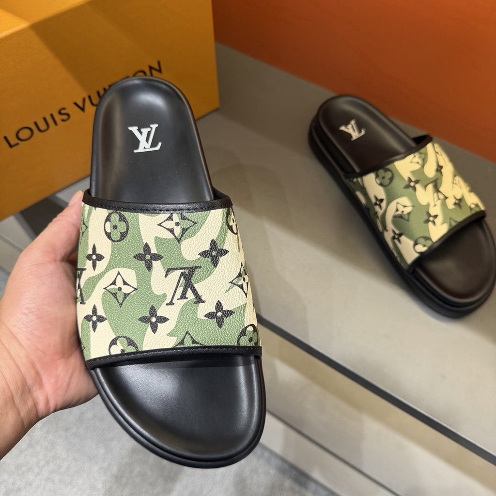 Louis Vuitton Monogram Pattern Slide Sandals