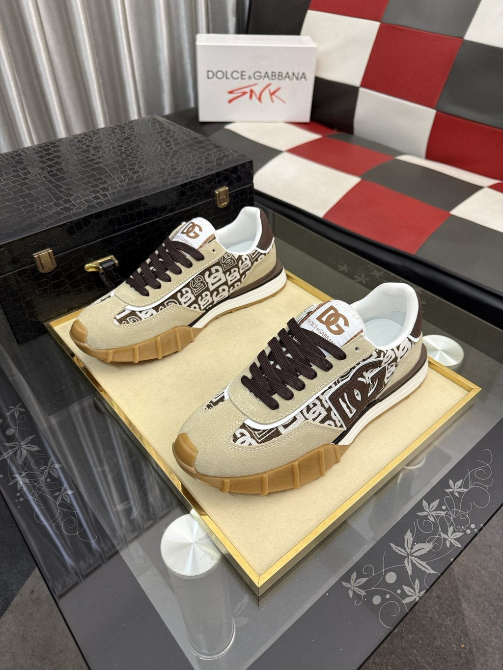 Dolce & Gabbana Patterned Low-Top Sneakers