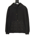 Louis Vuitton Monogram-Style Hood and Pocket Pullover Hoodie - Black