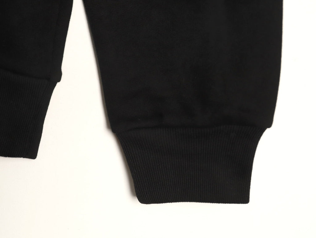 Louis Vuitton Monogram-Style Hood and Pocket Pullover Hoodie - Black